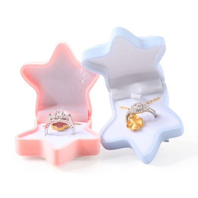 OEM εξατομικευμένο βελούδινο κουτί δαχτυλιδιού αστερία κοσμημάτων με λογότυπο
