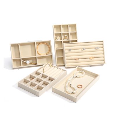 Προσαρμόσιμα Λούξυ μπεζ Κουλούπι Κοσμηματοπωλεία OEM Κοσμηματοπωλεία Δίσκοι για δαχτυλίδι βραχιόλι κολιέ