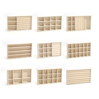 Προσαρμόσιμα Λούξυ μπεζ Κουλούπι Κοσμηματοπωλεία OEM Κοσμηματοπωλεία Δίσκοι για δαχτυλίδι βραχιόλι κολιέ