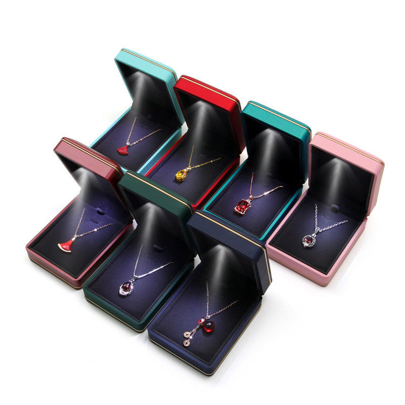 Πακέτο κοσμημάτων με φως Hanhong Custom Logo Silk Screen Print Luxury LED Storage Box