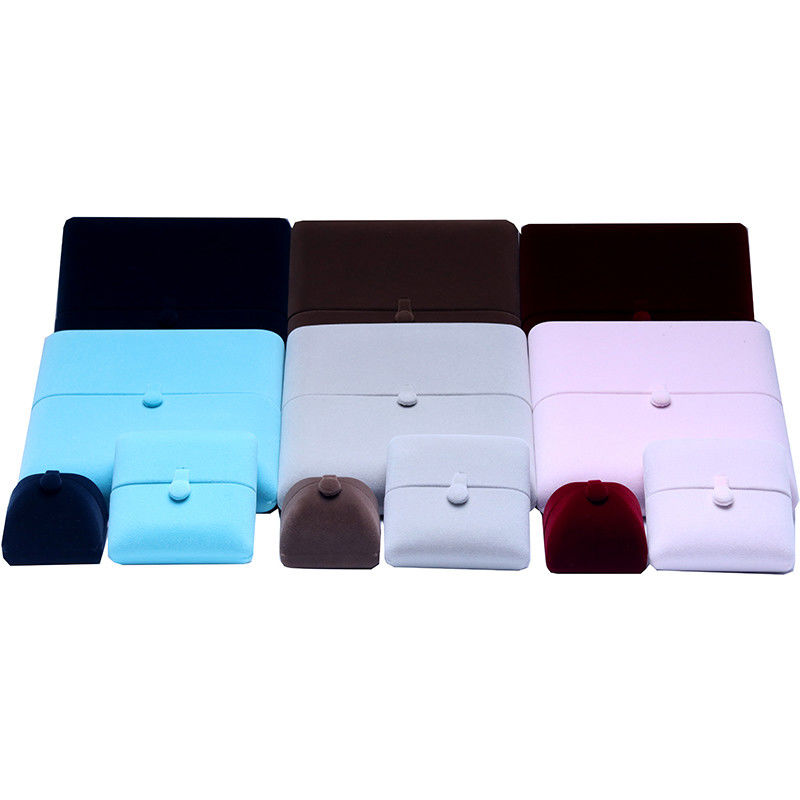 10*10*3cm Hanhong Custom Logo Luxury Jewelry Packaging Box Velvet Necklace Ring Bracelet Earrings (Επιχειρηματικό λογότυπο της Hanhong)