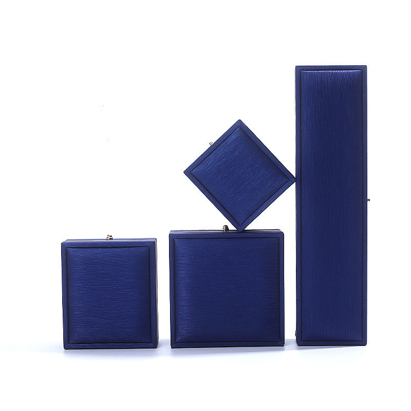 Hanhong Custom Blue Leather Jewelry Box για δαχτυλίδι περιδέραιο βραχιόλι γάμο Επικοινωνήστε μαζί μας