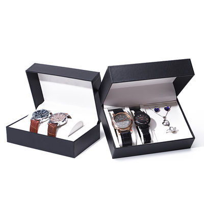 Μεγάλη χωρητικότητα σκληρό χαρτί Κουτί ρολόι Σθεναρή θήκη αποθήκευσης κοσμημάτων Πολυλειτουργία