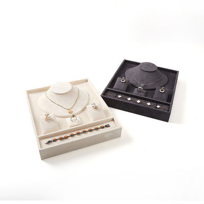 Προσαρμόσιμες Premium Velvet Jewelry Trays OEM Jewellery Trays οθόνη για κοσμήματα σετ